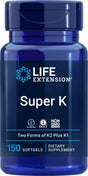 Life Extension Super K, 150 Softgels, with Vitamin K1 and K2 - MK4 & MK7
