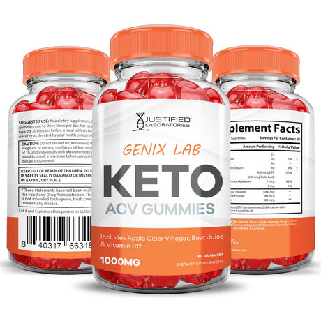 Genix Lab Keto ACV Gummies 1000Mg & Keto ACV Pills 1275MG Bundle