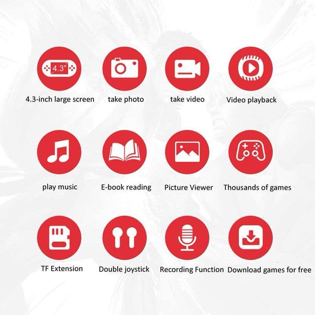 Gara Portable Handed Operation Game Console Classic Retro Video Game Play Support TF Card Capacity 1GB-64GB