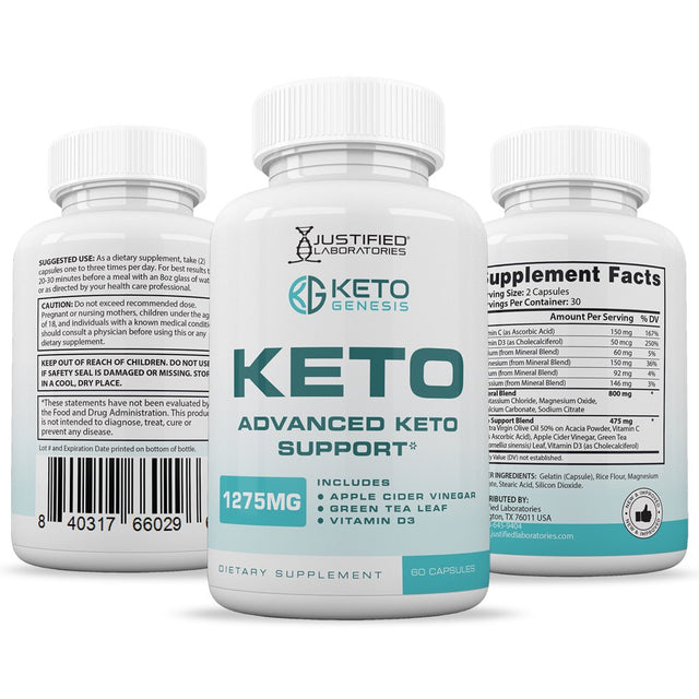 Keto Genesis Keto ACV Gummies 1000Mg & Keto ACV Pills 1275MG Bundle