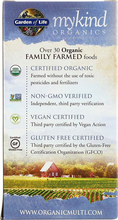 Garden of Life Organic Mykind Men'S Once Daily Multi, 72 CT