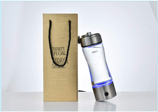 High Concentration Hydrogen-Rich Water Cup SPE Ion Membrane Alkaline Water Purifier Micro-Electrolysis Water Glass 420Ml