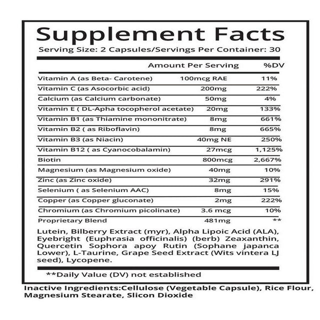 Sight Care Vision Supplement Pills 120 Capsules 2-Pack