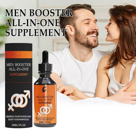 All-In-One Supplement Drops, Booster Liquid Drops Men, Man Boost Supplement Fast Absorption Boost Drops(1 PCS)