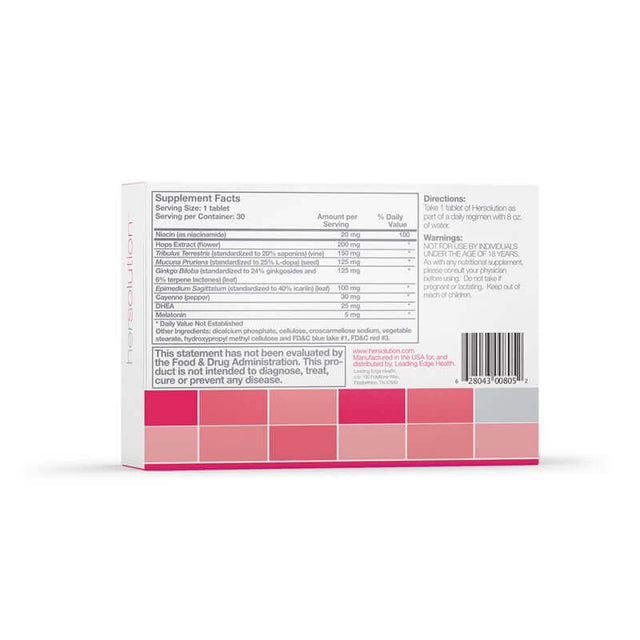 Hersolution Pills 30 Tablets Female Enhancement - 3 Month Supply