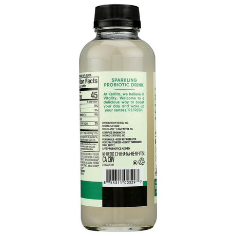Kevita Organic Mojita Lime Mint Coconut Sparkling Probiotic Drink, 15.2 Fluid Ounce -- 6 per Case.