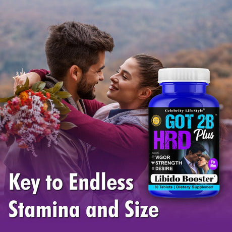 Got2Bhrd plus Premium Male Testosterone Booster, Boost Energy, Muscle Growth and Vitality 60 Tablets