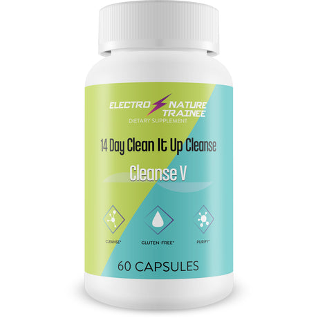 14 Day Clean It up Cleanse - Cleanse V Power with Fennel & Acai - Lose Weight - Remove Toxins - Colon Cleanse - Liver Cleanse - Detox Cleanse - Body Cleanse - Weight Loss Cleanse