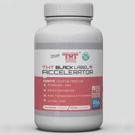 Hardbody Supplements Black Label Accelerator Diet Pills | Dietary Supplement for Weight Loss - 60 Veggie Capsules