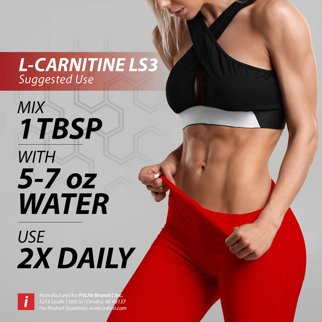Isatori L-Carnitine LS3 Concentrated Liquid Metabolic Enhancer and Energy Booster - Health and Fitness - Keto Friendly - Stimulant Free - Pink Lemonade 1500Mg (32 Servings)