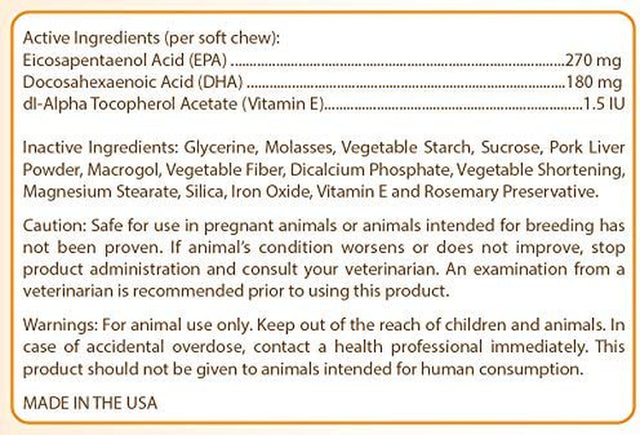 Healthy Breeds Cavalier King Charles Spaniel Omega HP Fatty Acid Skin and Coat Support Soft Chews