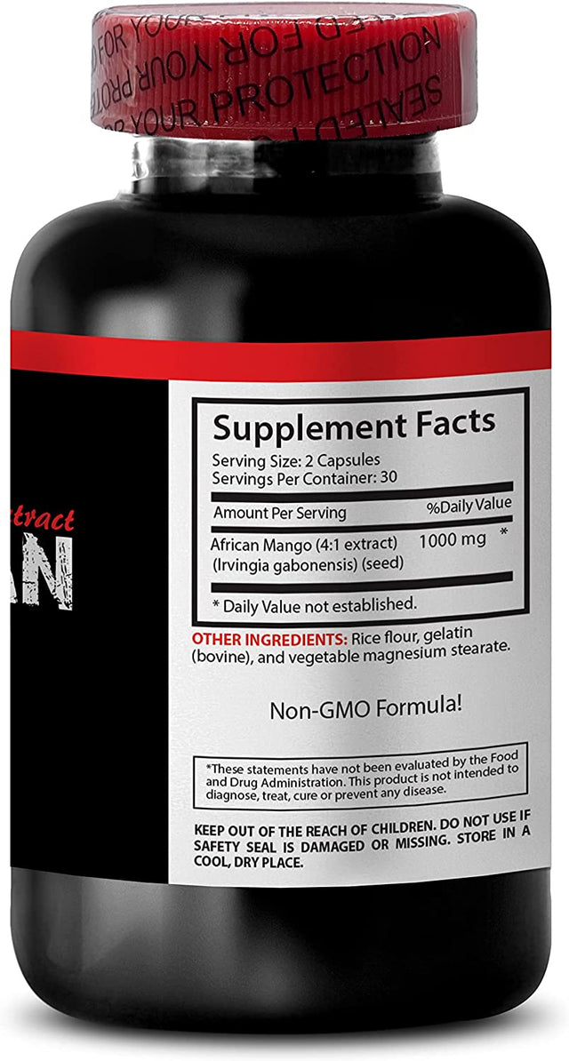 Fat Loss Happens on Monday - AFRICAN MANGO EXTRACT 500MG - African Mango Bulk Supplements - African Mango Seed Extract - African Mango Supplements - African Mango Extract - 1 Bottle (60 Capsules)