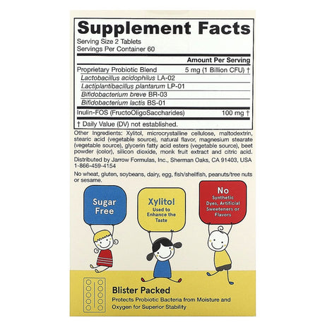 Jarrow Formulas, Inc. Yum-Yum Dophilus 1 Billion Cfu 120 Chwbls