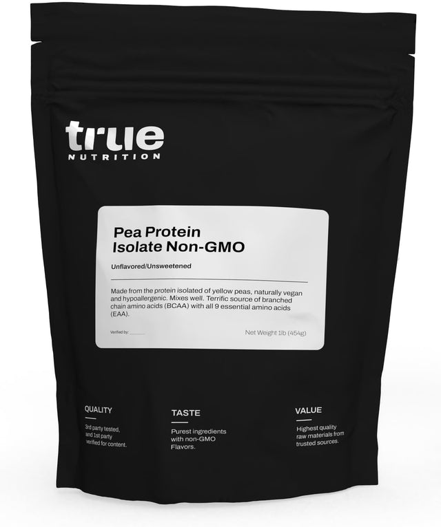 5LBS Unflavored Pea Protein Powder Isolate - Vegan, Low Fat, Lactose-Free, Gluten-Free, Plant Based Protein