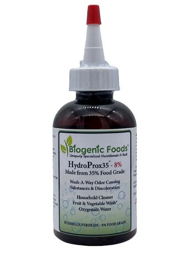 Hydroprox 35 - Pure Food Grade Hydrogen Peroxide - Diluted to 8% for Un-Restricted Shipping
