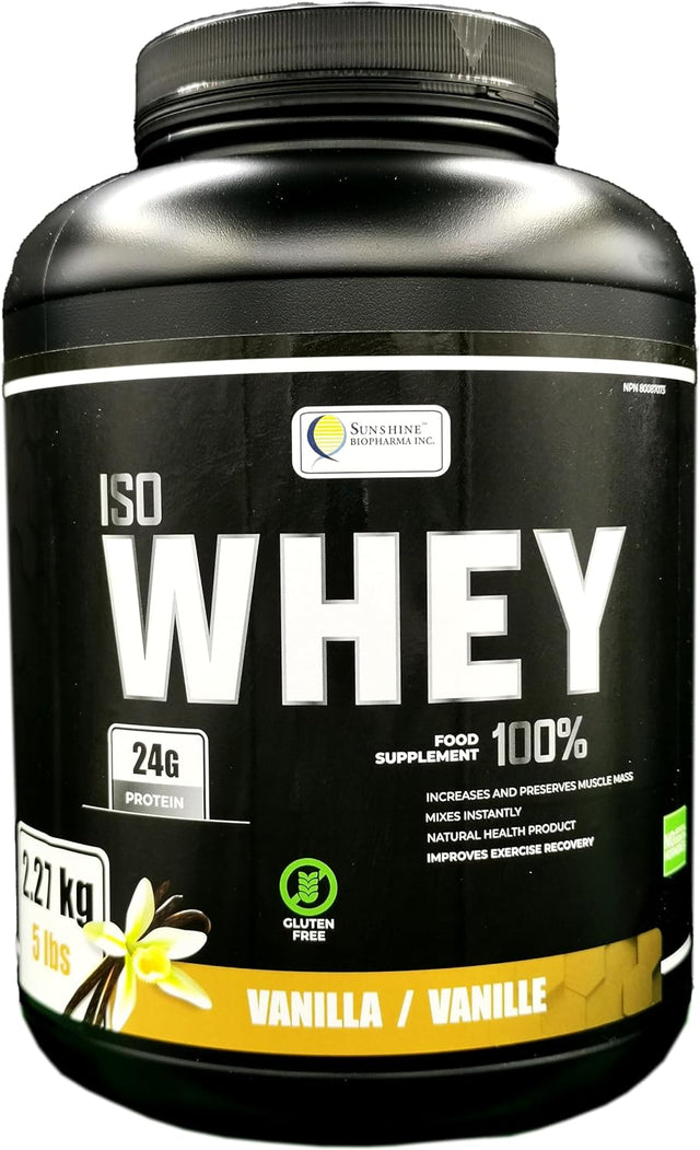 Isowhey Vanilla Protein Powder 5Lbs (2.27Kg). Ultra Filtered Pure Whey Protein. Maintain and Increase Lean Muscle Mass in a Strong Lean Body.