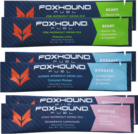 Foxhound Fuel Sample Pack | 2 of Each: Ready, Hydrate, & Recover