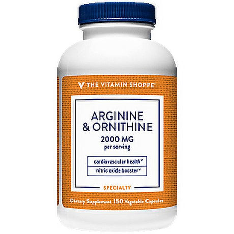 L-Arginine & Ornithine ? Nitric Oxide Booster ? 2,000 MG per Serving (150 Vegetable Capsules)