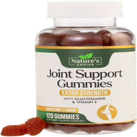 Joint Support Gummies Extra Strength Glucosamine Gummy with Vitamin E - Naturally Assists Cartilage & Flexibility - Best Support Chew for Men and Women - 120 Gummies