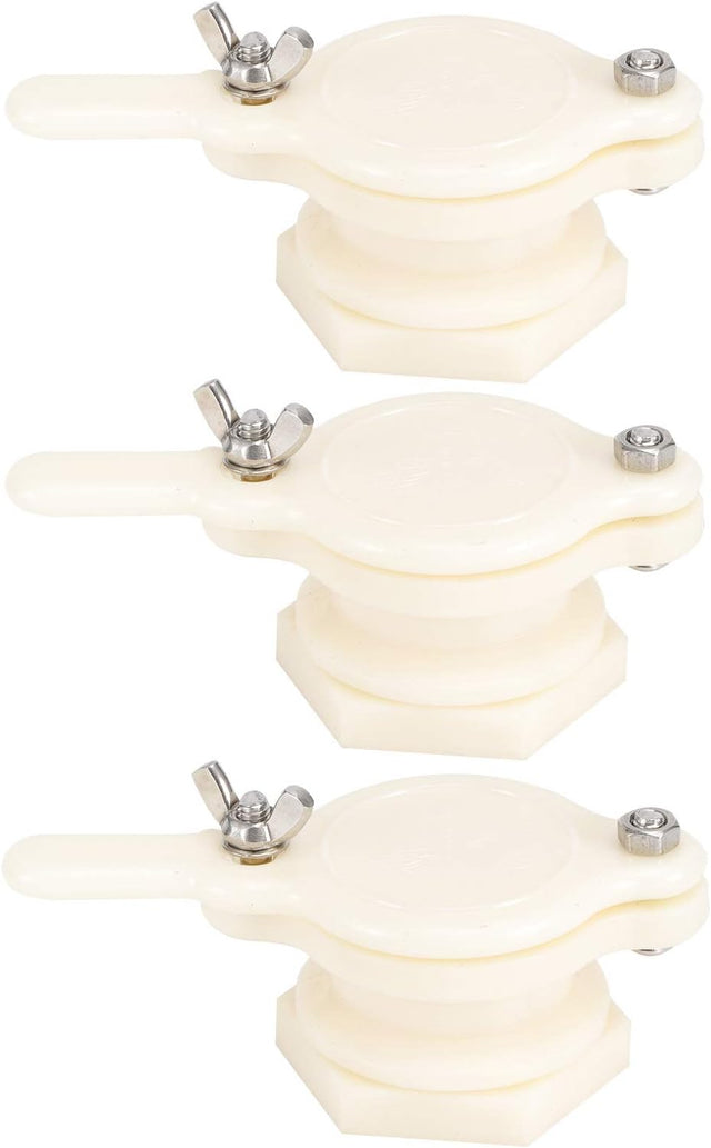 Honey Gate Valve, Safe 3Set Healthy Honey Valve, Durable Food-Grade Plastic Beekeeping Equipment Extract Honey for Extractor Beekeepers