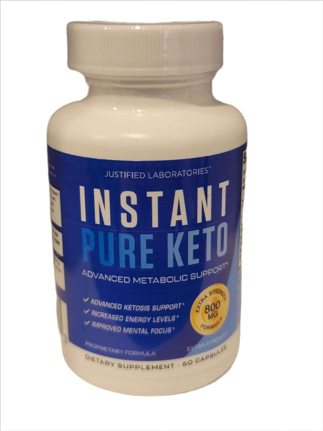 Instant Pure Keto Pills Advanced BHB Boost Ketogenic Supplement Exogenous Ketones Ketosis for Men Women 60 Capsules 2 Bottle