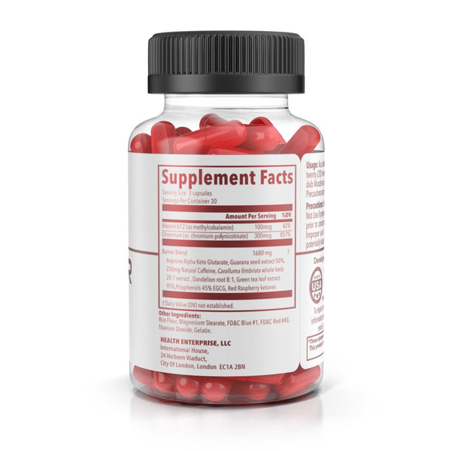 Fat Burner | Intense Weight Loss | Natural Energy and Metabolism Boost | 90 Count