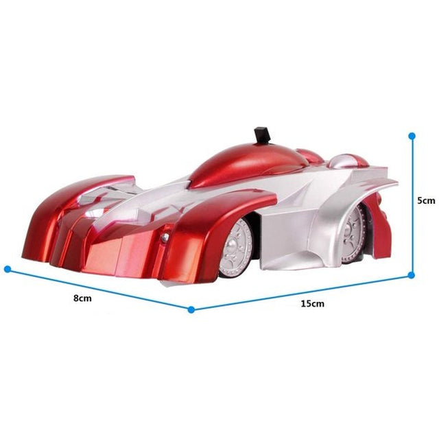 Gaia Remote Control Wall Climbing Racer Car Toy for Kids, Rechargeable Mode 360° Rotating Stunt Racing Vehicle, Electric Stunt Car Toy | Red
