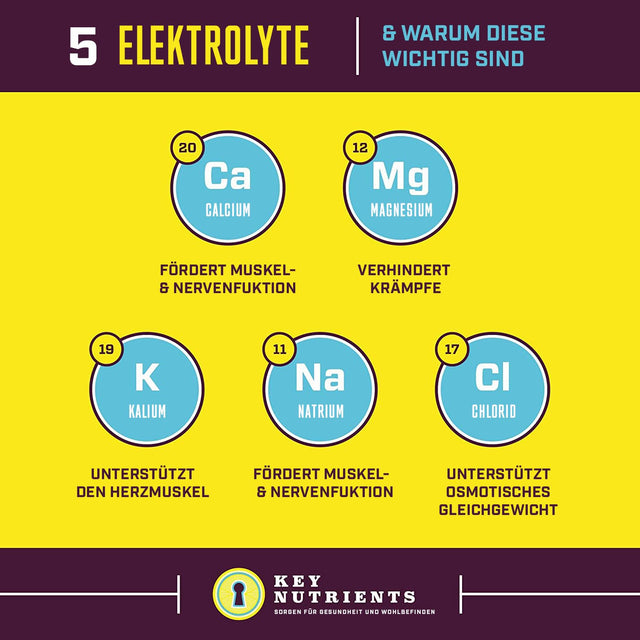 KEY NUTRIENTS Electrolytes Powder No Sugar - Refreshing Lemonade Electrolyte Powder - Hydration Powder - No Calories, Gluten Free Keto Electrolytes Powder - 90 Servings - Made in USA