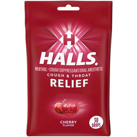 Halls Relief Cherry Flavor Drops, 40 Count