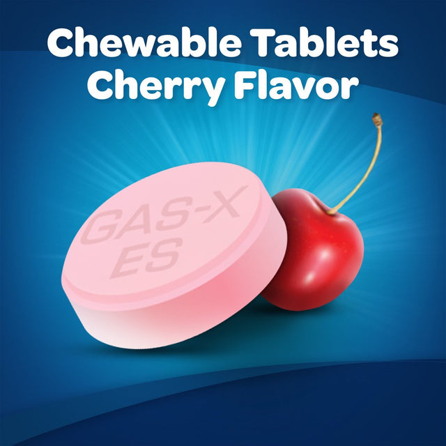 Gas-X Extra Strength Gas Relief Simethicone Chewable Tablets, Cherry Creme, 48 Count