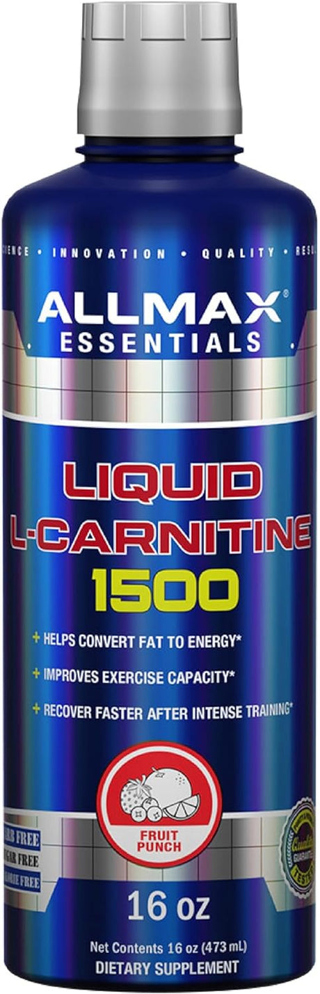 ALLMAX Liquid L-Carnitine 1500, Fruit Punch, 16 Oz (473 Ml)