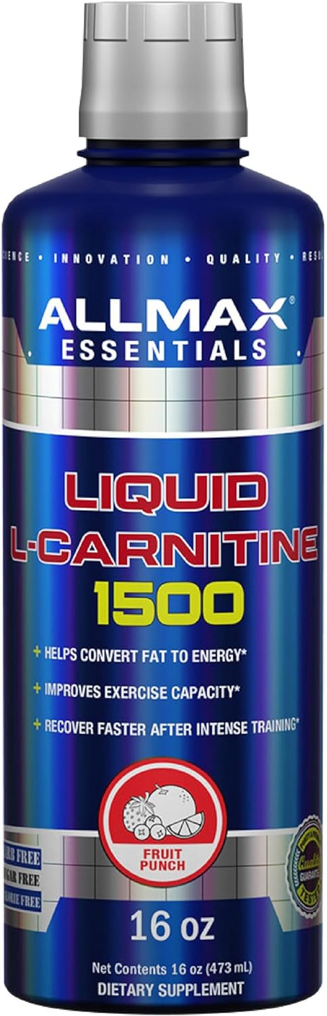 ALLMAX Liquid L-Carnitine 1500, Fruit Punch, 16 Oz (473 Ml)