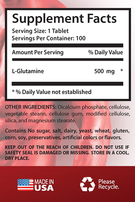 L-Glutamine Powder - L Glutamine - Improves Athletic Performance (2 Bottles)