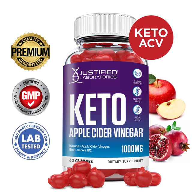Keto ACV Gummies 1000MG Dietary Supplement 60 Gummys