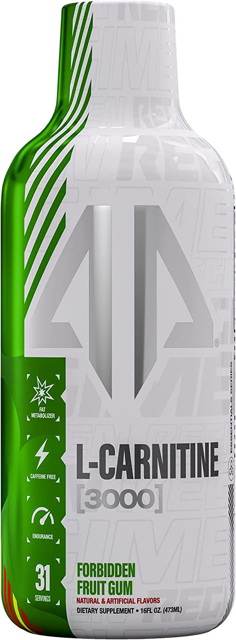L-Carnitine Liquid Fat Metabolizer 3000 Mg Zero Calories, Carbs or Sugars | Stimulant Free, Keto Friendly for Men & Women| 16 Oz – 31 Servings (Forbidden Fruit Gum)