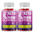 Keto Flow Gummies, Apple Cider Vinegar, Vitamin B12, Powerful Formula Weight Loss Supplement, 60 Gummies Total (2 Pack)