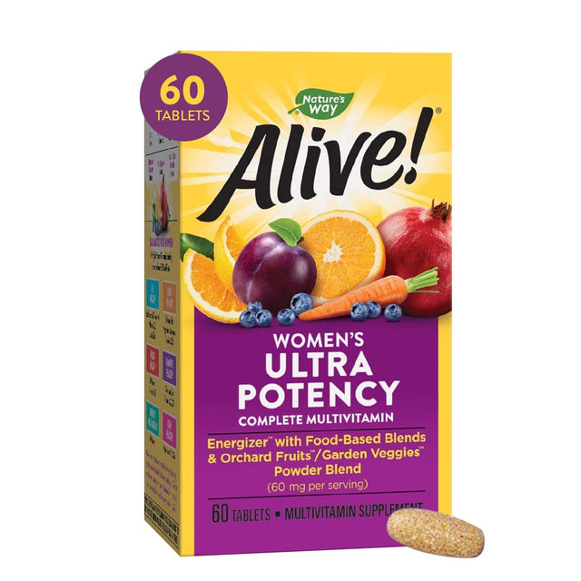 Alive! Women'S Ultra Potency Complete Daily Multivitamin Tablets, 60 Count