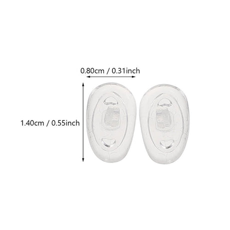 NUOLUX 50 Pairs Glasses Frame Nose Pads Eyeglass Nose Cushion Replacements (White)