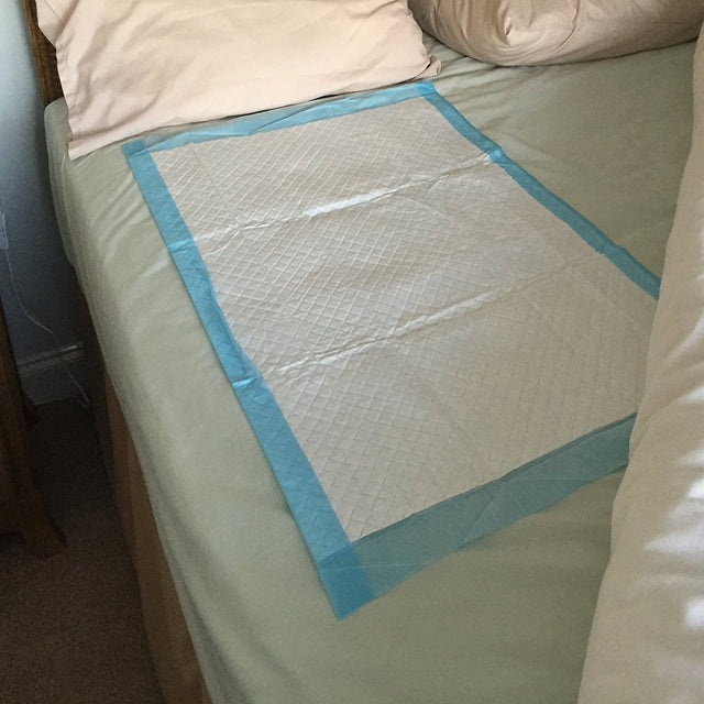 Healthline CHUX Disposable Underpads, 23 X 36 Chuck Pads, Disposable Bed Pads for Adults Children Pets, Large Size, Blue, 23X36 Inch, Count 150/Pack