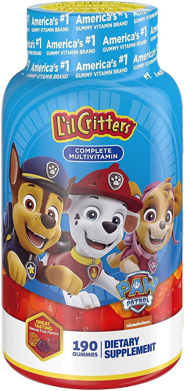 L'Il Critters Paw Patrol Complete Multivitamin Gummies, 190 Ct (Pack of 2)