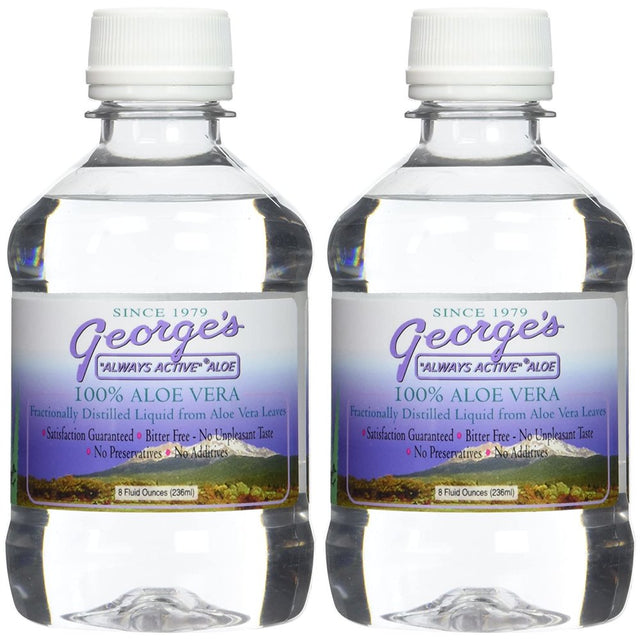 George'S Aloe - 100% Aloe Vera Liquid - 8 Fl. Oz.(Pack of 2 )