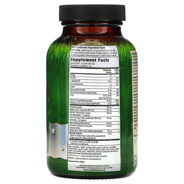 Irwin Naturals V02 Max, Performance Fat Burner, 60 Liquid Soft-Gels