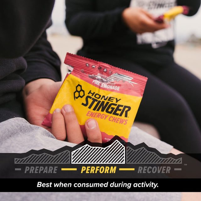 Honey Stinger Organic Energy Chew, Pink Lemonade, 1.8 Oz, 12 Ct