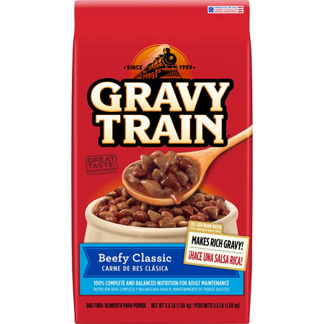 Gravy Train Beefy Classic Dry Dog Food, 3.5-Pound Bag