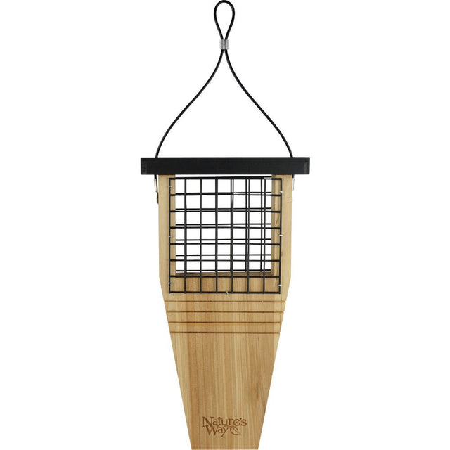 1PACK Nature'S Way Natural 1-Cake Cedar Tail Prop Suet Feeder