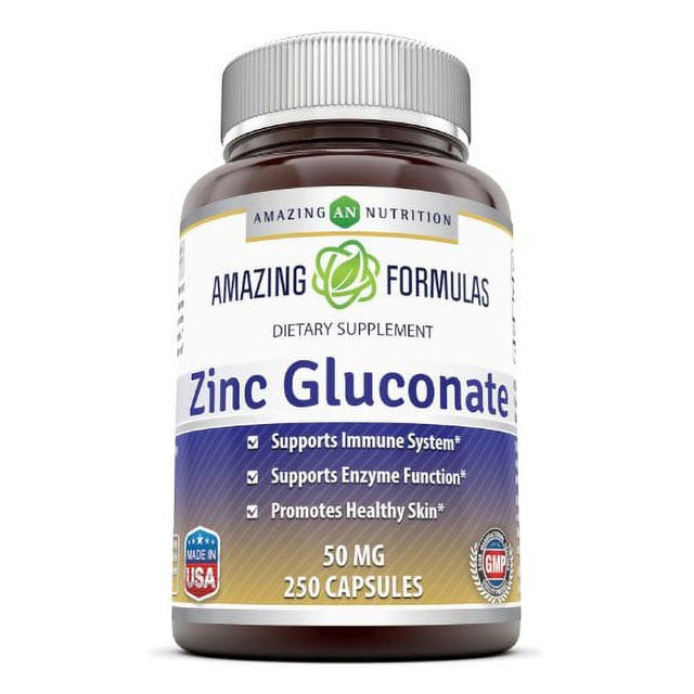 Amazing Formulas Zinc Gluconate - 50 Mg, 250 Tablets