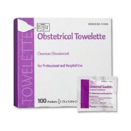 Hygea Obstetrical Wipe Individual Packet BZK, Scented, D74800 - Pack of 100