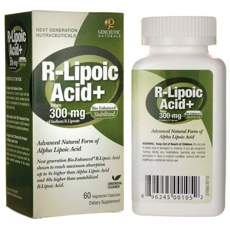 Genceutic Naturals R-Lipoic Acid+ 300 Mg 60 Veg Caps