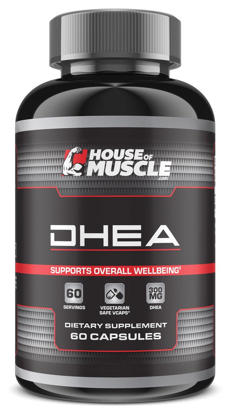 House of Muscle - DHEA 300Mg (60 Capsules), High Potency DHEA, Support Overall Health & Well-Being, Vegetarian Safe Capsules