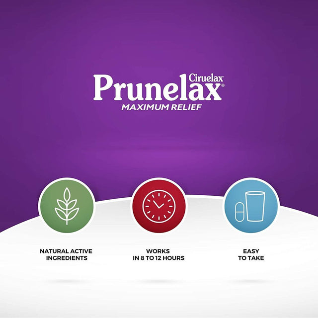 Prunelax Ciruelax Laxative Dietary Supplement Coated Tablets, 60 Ct, 4-Pack